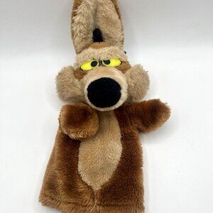 Vintage 1990 Warner Bros Wile E. Coyote Plush 12” Hand Puppet Toy Looney Tunes